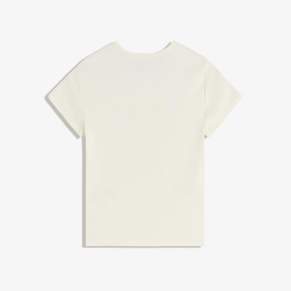BERSHKA White Tee with Graphic Print - Picture 4 of 4